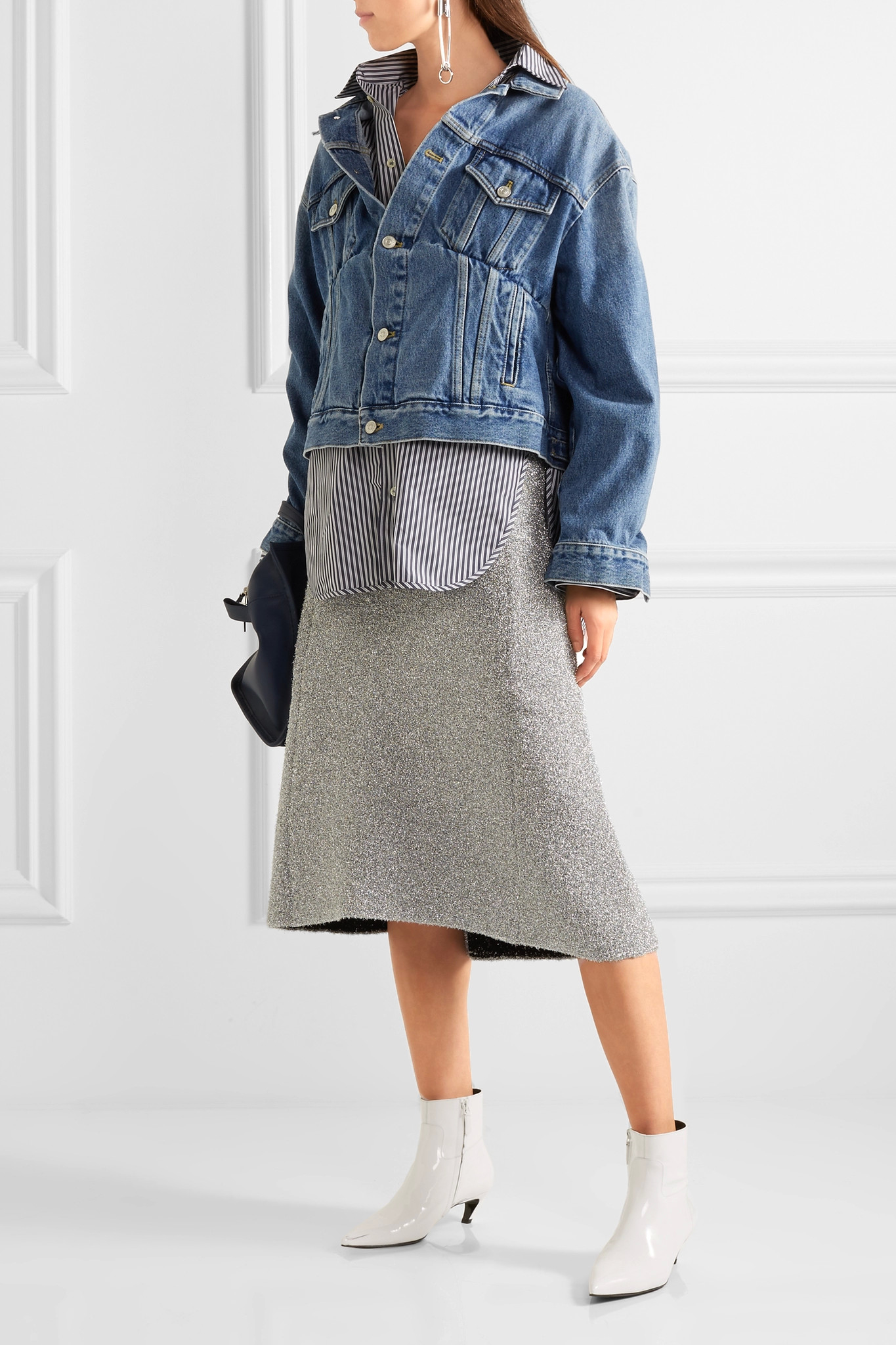 balenciaga denim jacket womens